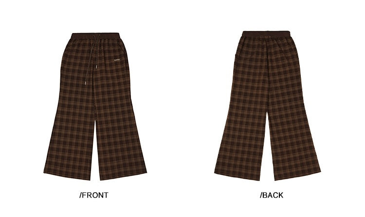 EZEK&STUDIO Retro plaid casual pants