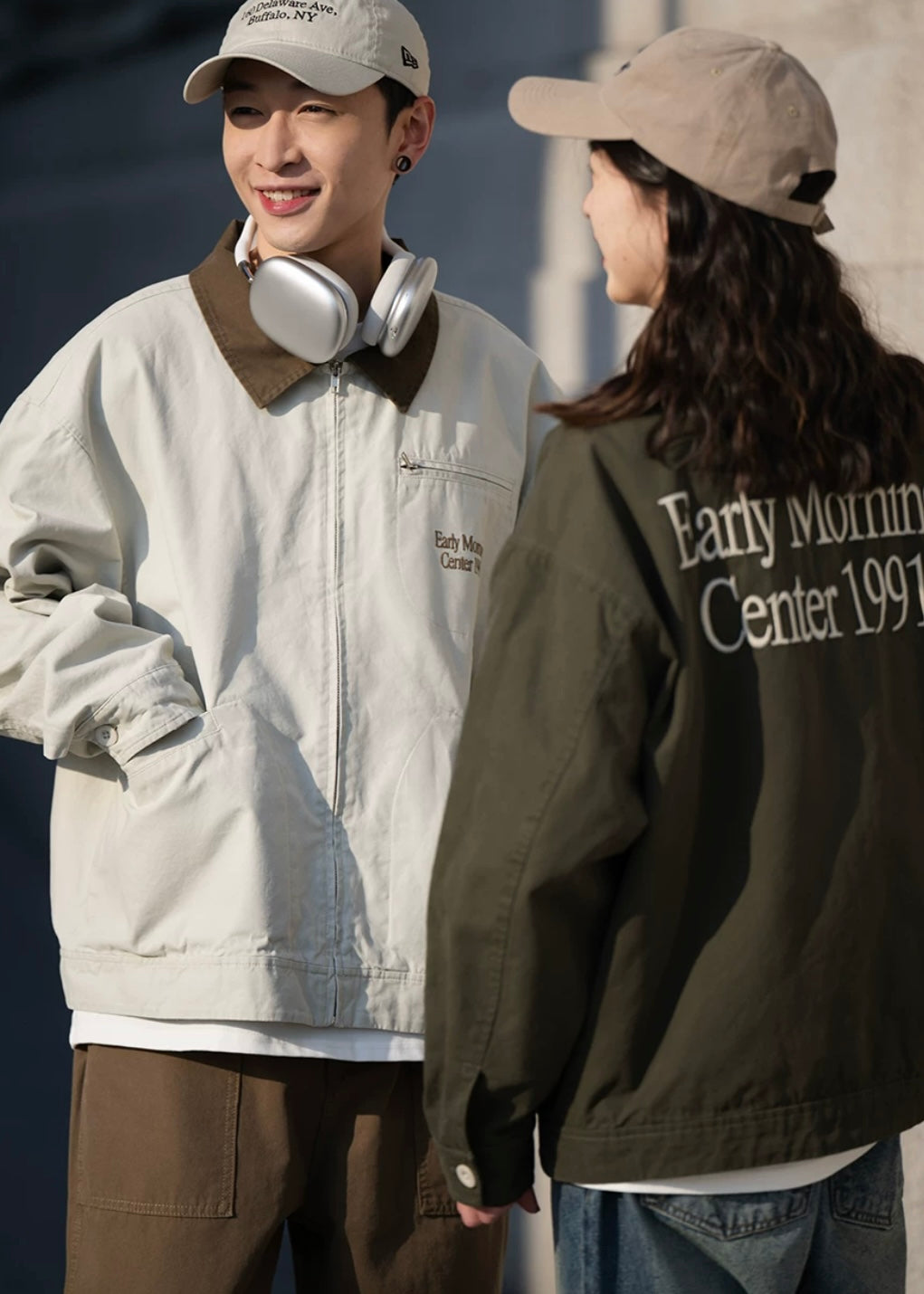 BELLKENIDE Cargo Monogram Embroidery Simple Wash Jacket