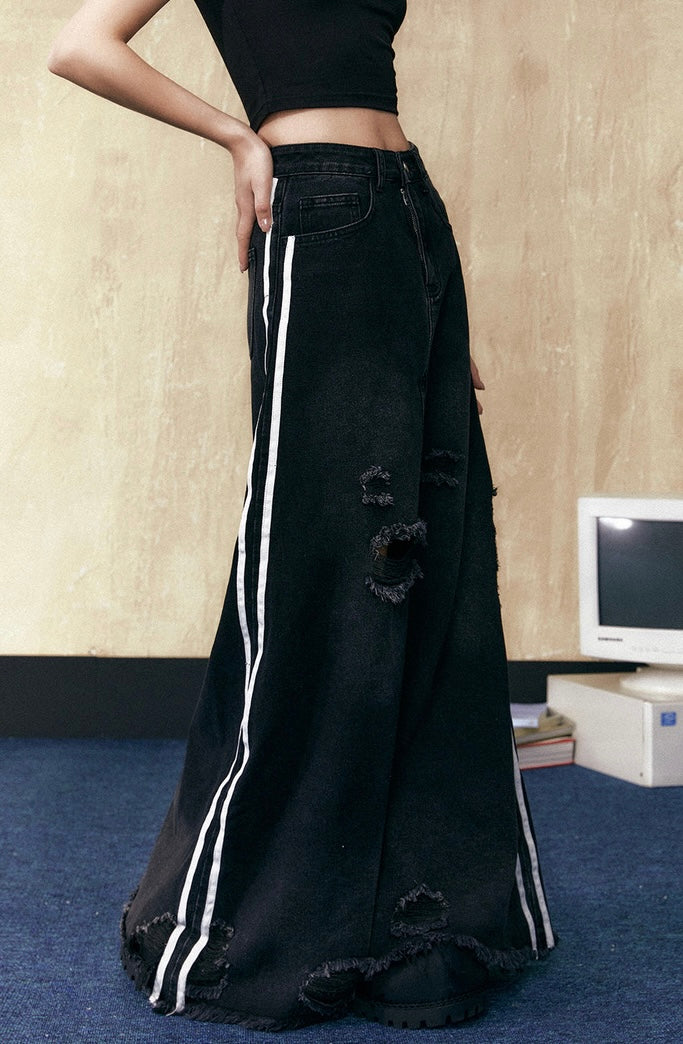 EZEK&STUDIO American Retro Denim long skirt