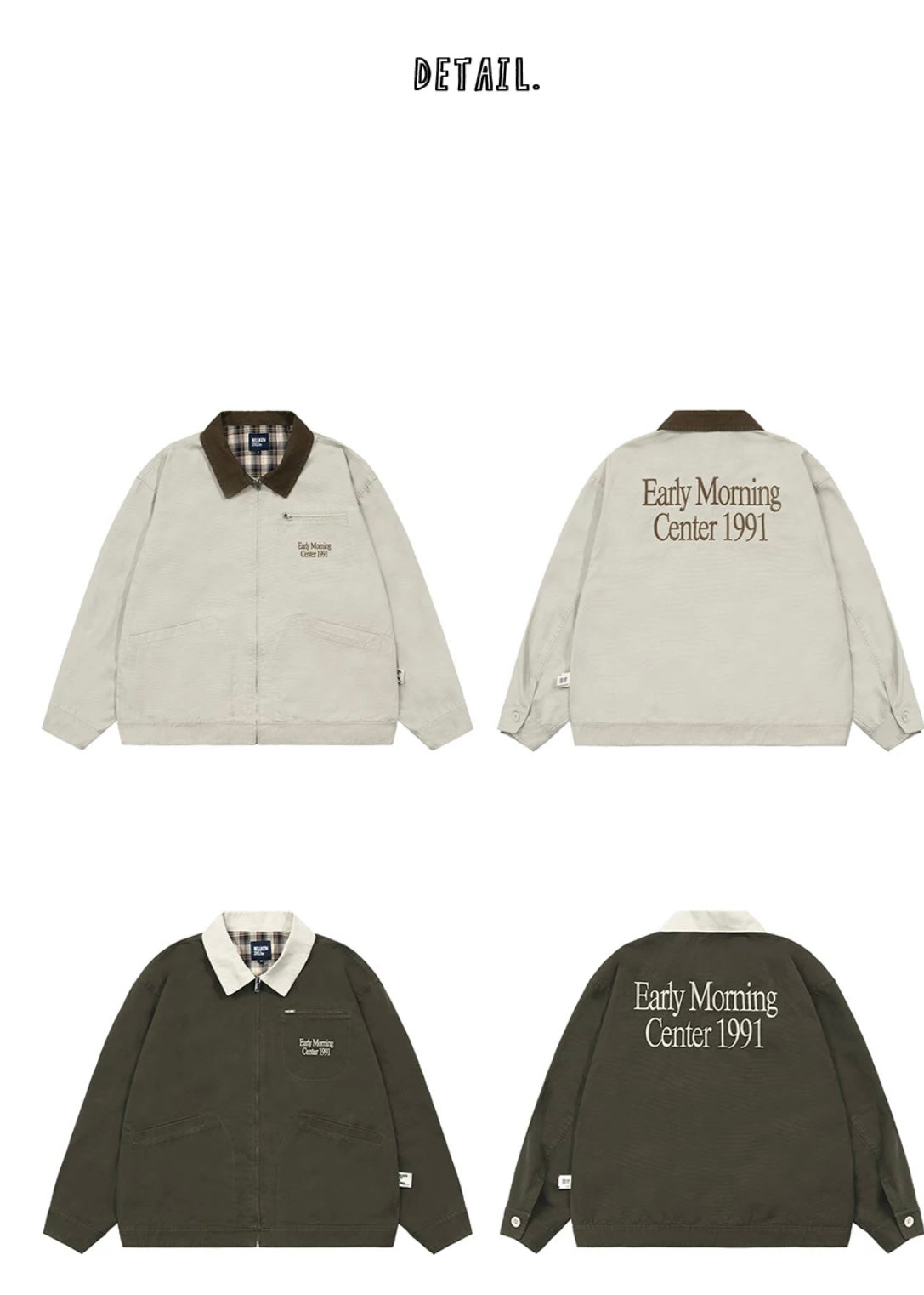 BELLKENIDE Cargo Monogram Embroidery Simple Wash Jacket