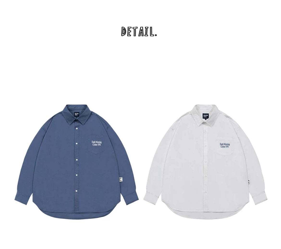 BELLKENIDE Silhouette Solid Color Long-Sleeved Shirt