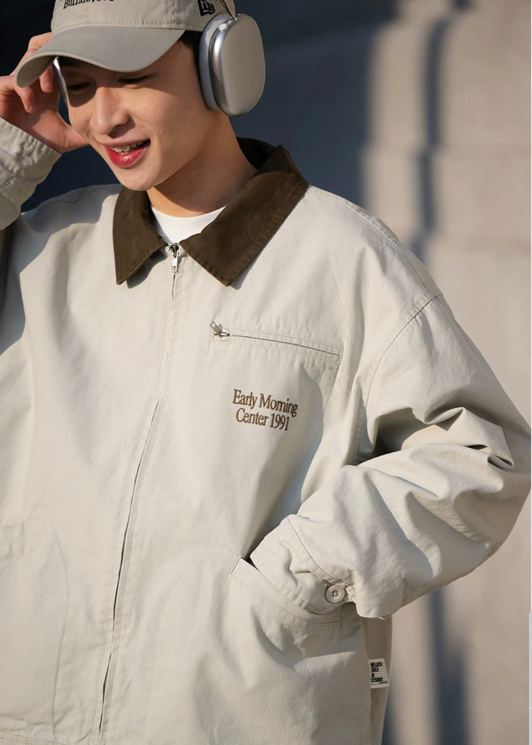 BELLKENIDE Cargo Monogram Embroidery Simple Wash Jacket