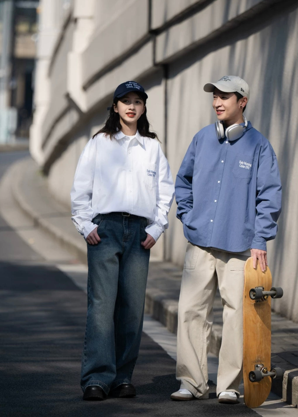 BELLKENIDE Silhouette Solid Color Long-Sleeved Shirt
