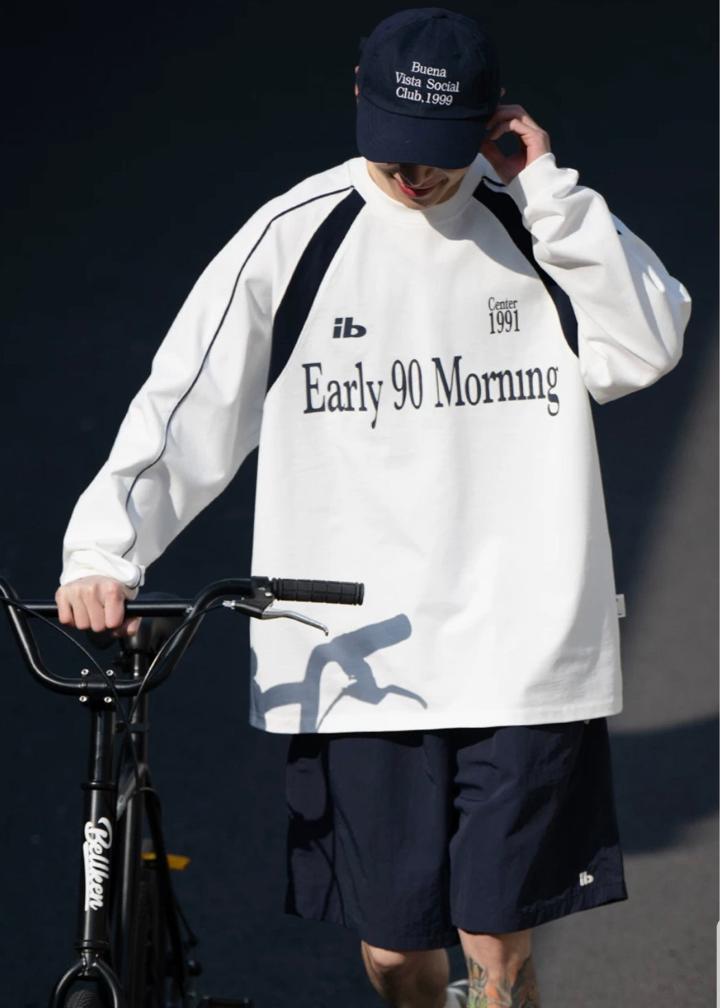 BELLKENIDE Heavy Cotton Retro Jersey Long Sleeve T-Shirt