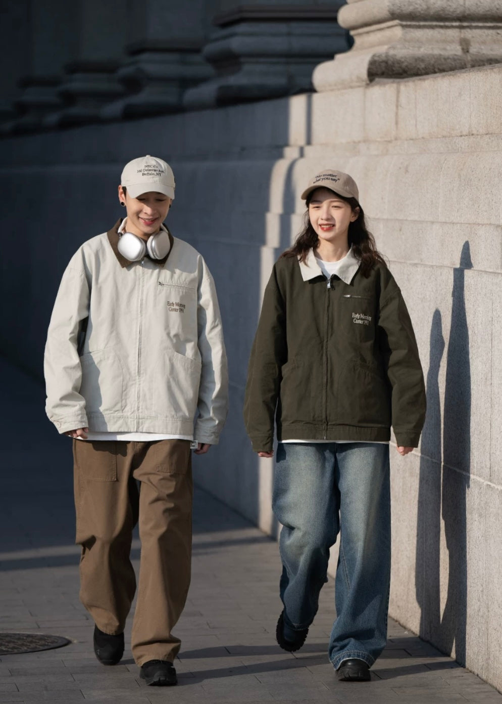 BELLKENIDE Cargo Monogram Embroidery Simple Wash Jacket