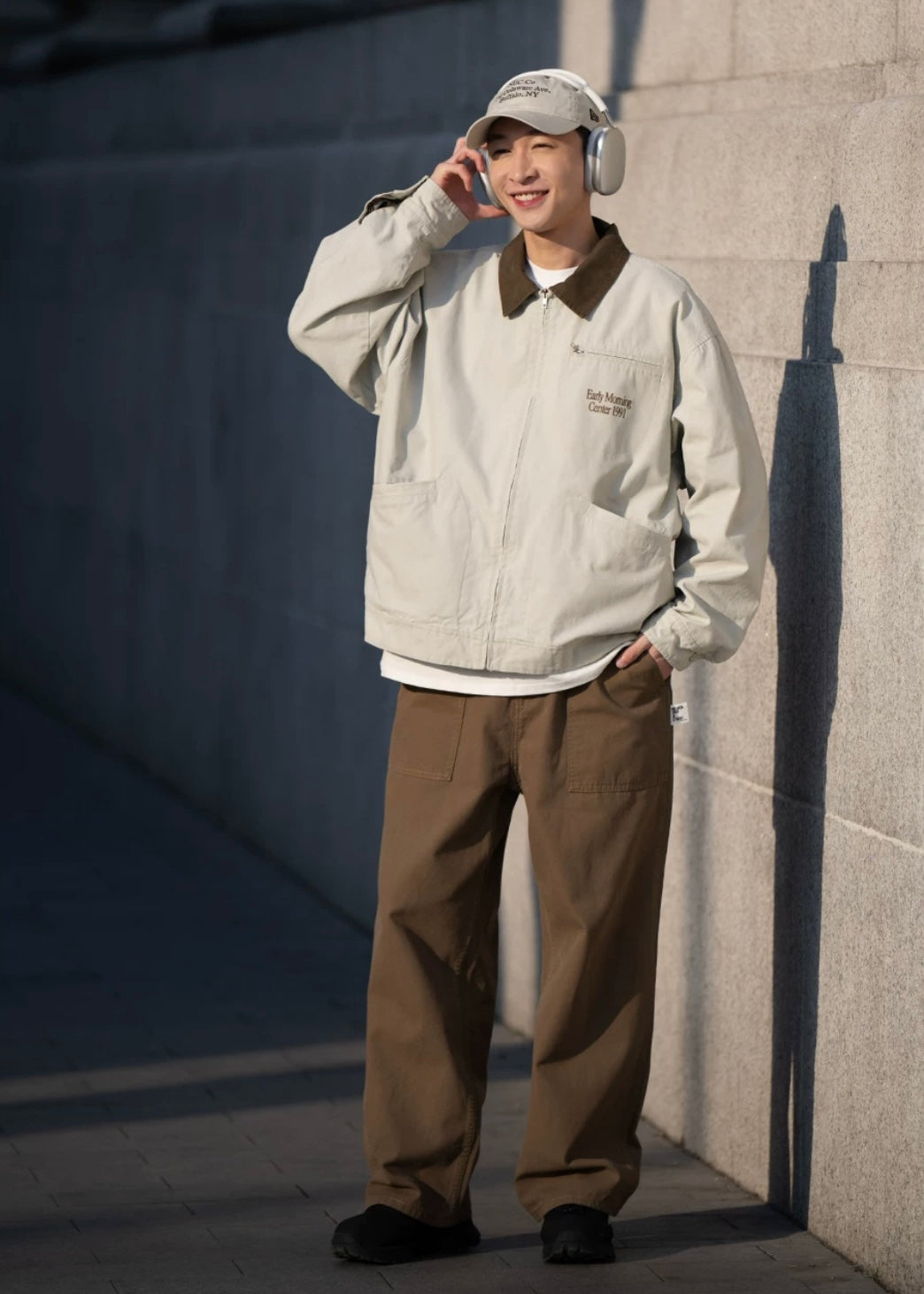 BELLKENIDE Cargo Monogram Embroidery Simple Wash Jacket
