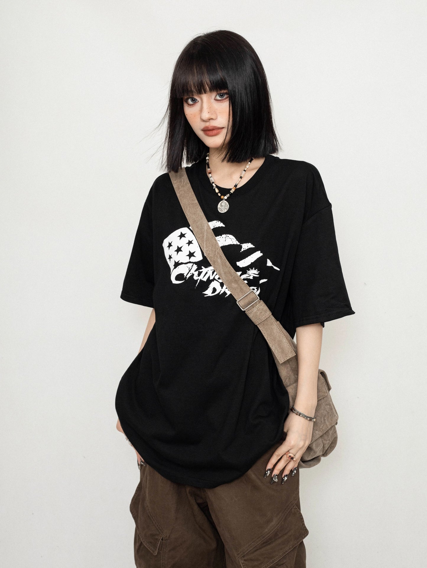 ZEROSTORE American retro neutral cool style casual T-shirt