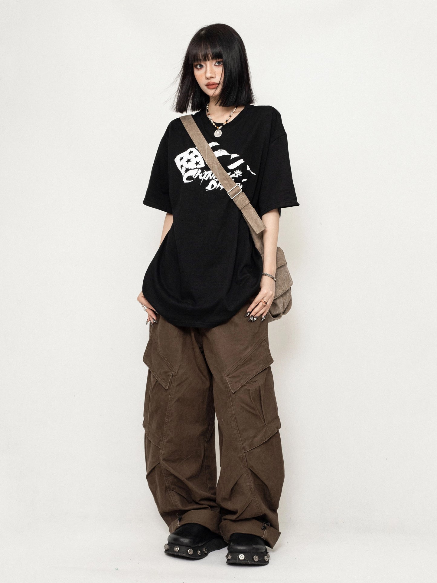 ZEROSTORE American retro neutral cool style casual T-shirt