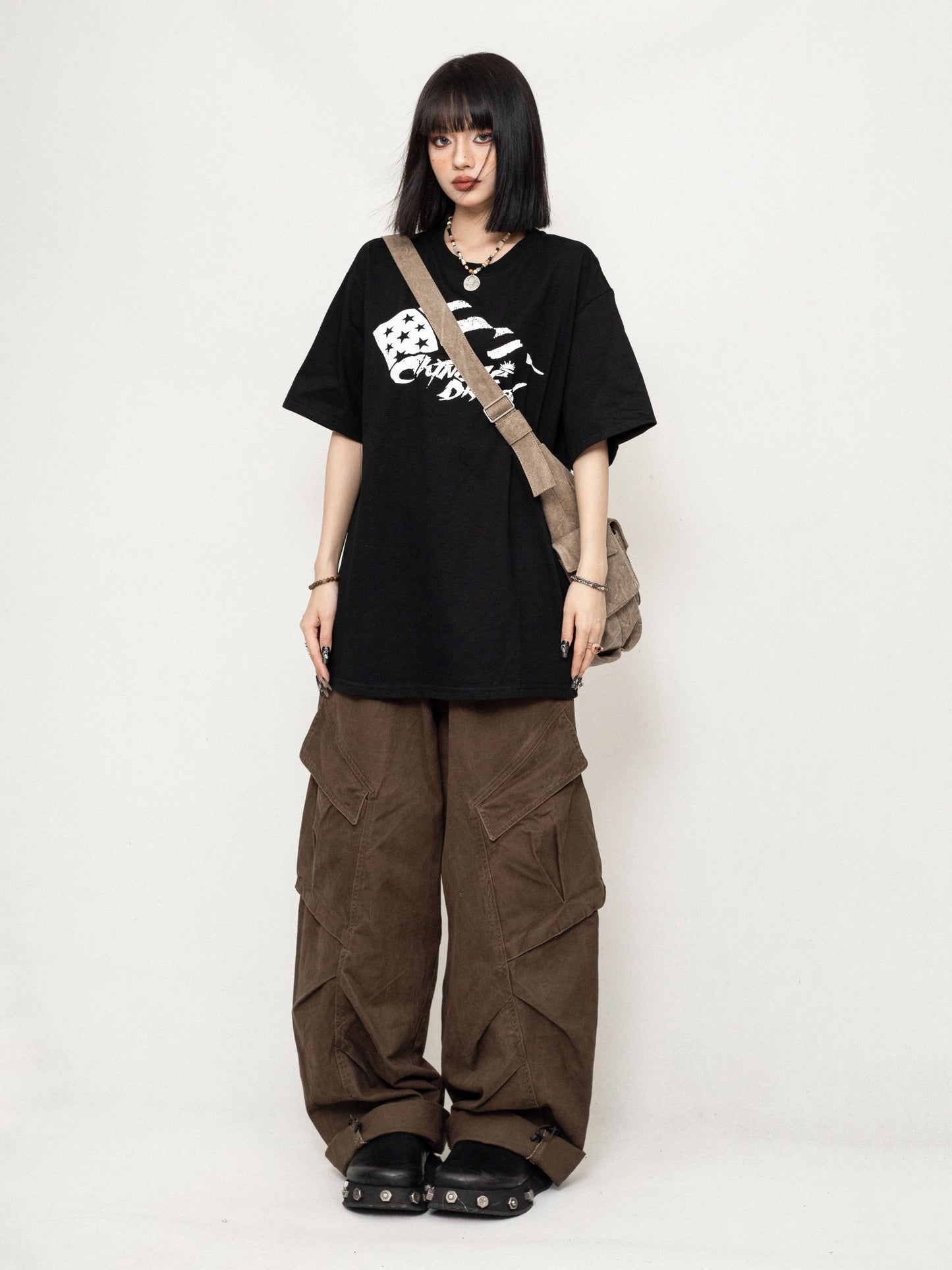 ZEROSTORE American retro neutral cool style casual T-shirt