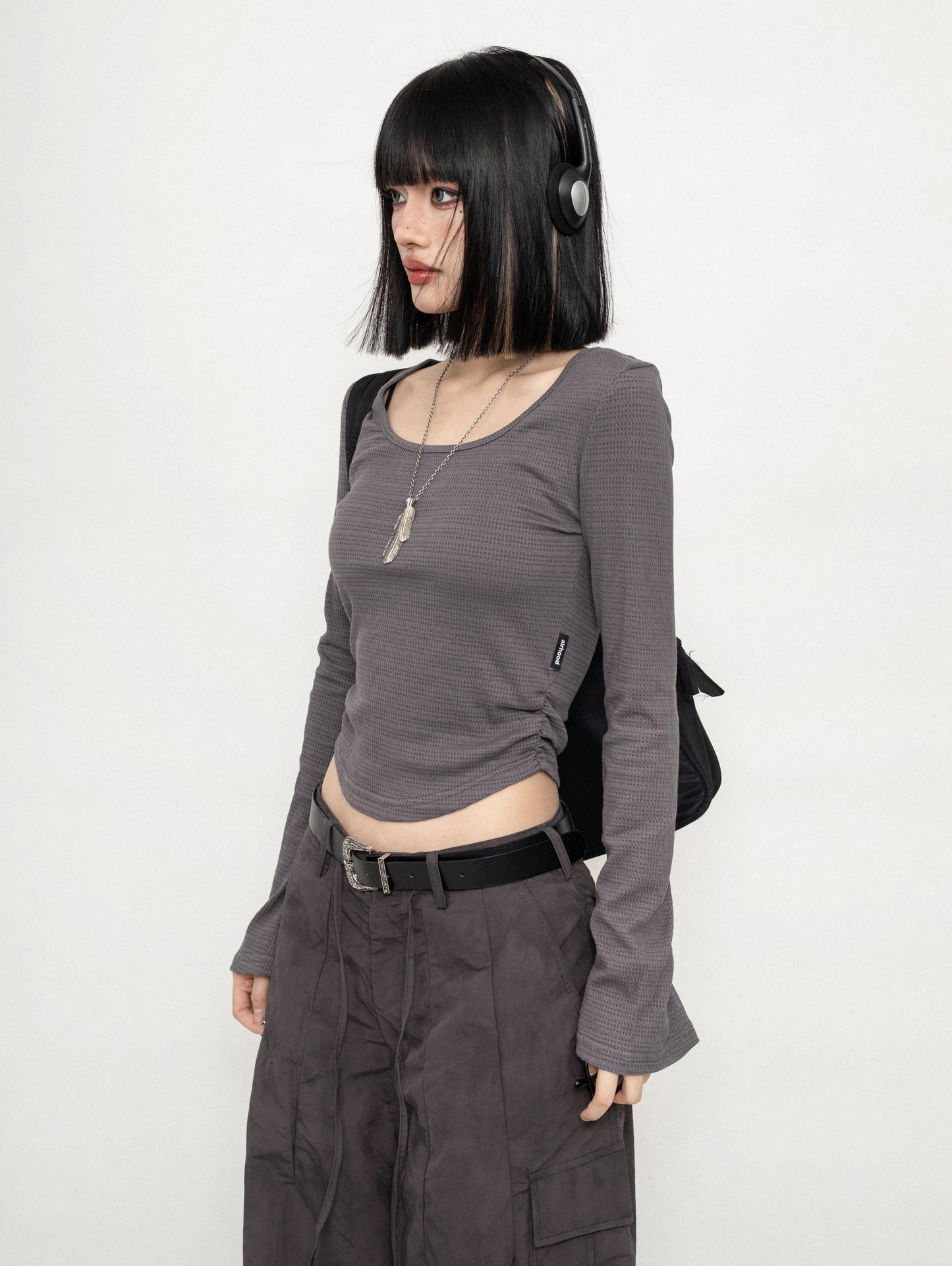 ZEROSTORE Hot Girl Short Top Long Sleeve T-Shirt