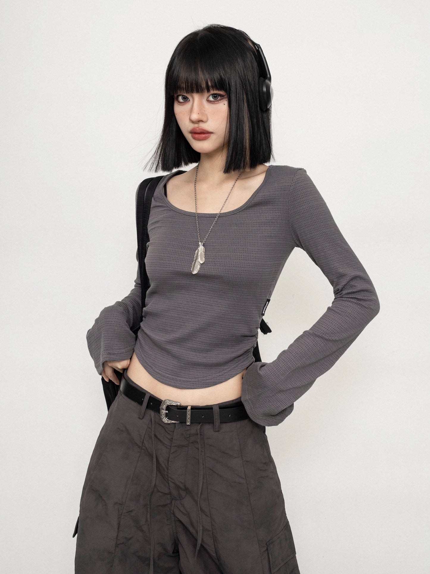 ZEROSTORE Hot Girl Short Top Long Sleeve T-Shirt