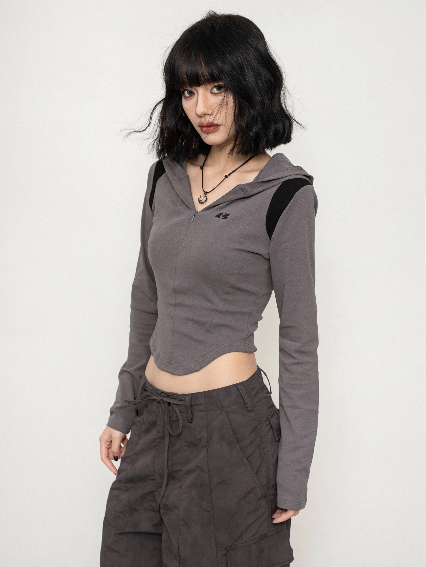 ZEROSTORE American retro slim hooded sweatshirt