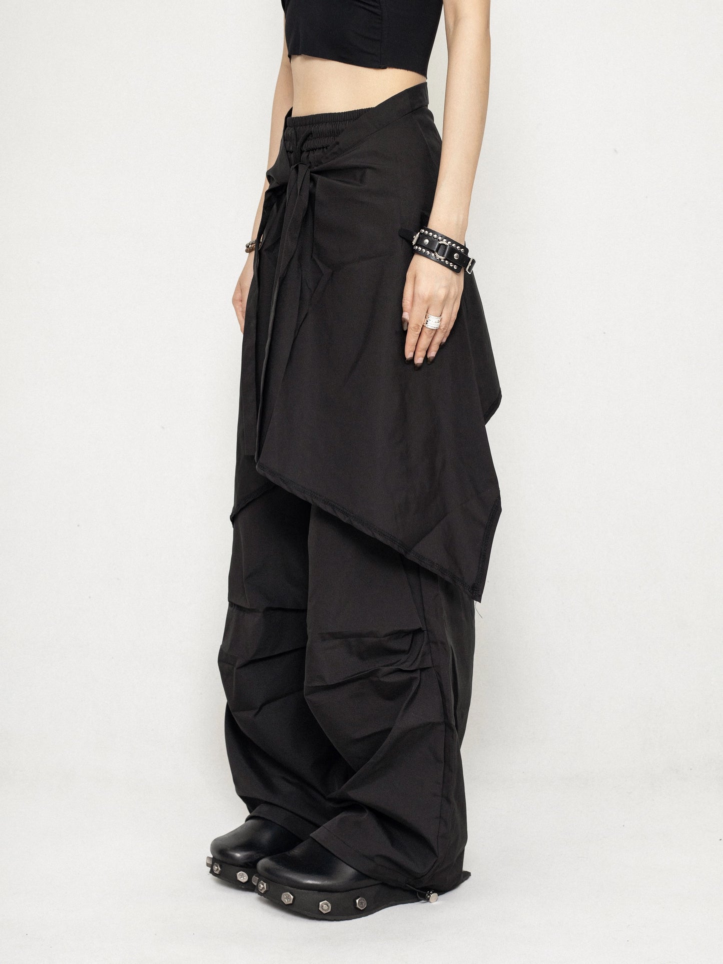 ZEROSTORE Casual Bat Curtain Wide Leg Pants