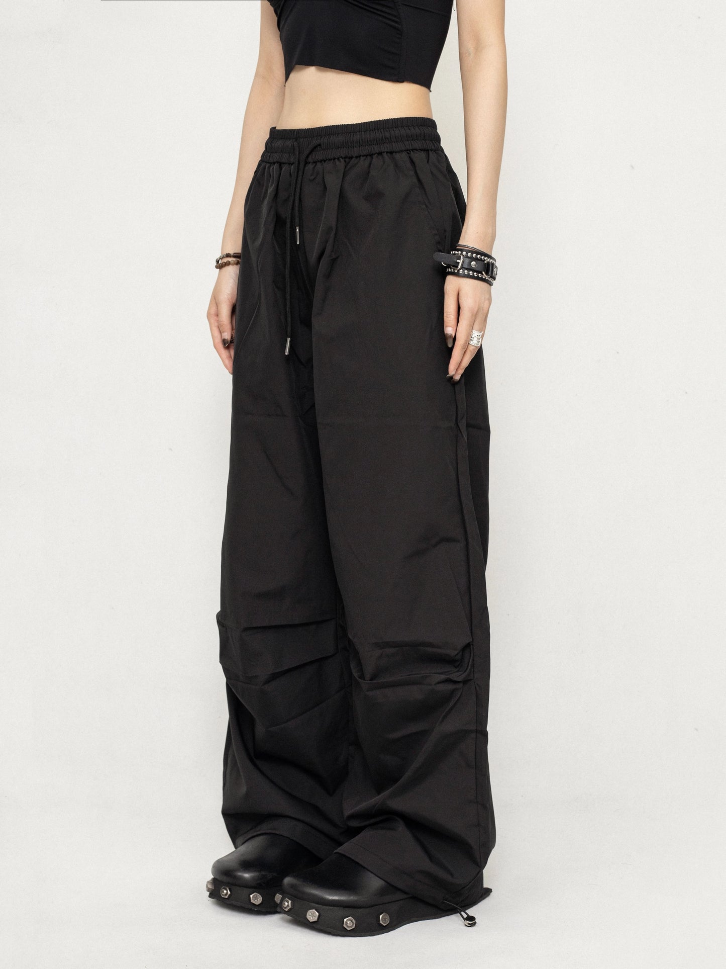 ZEROSTORE Casual Bat Curtain Wide Leg Pants