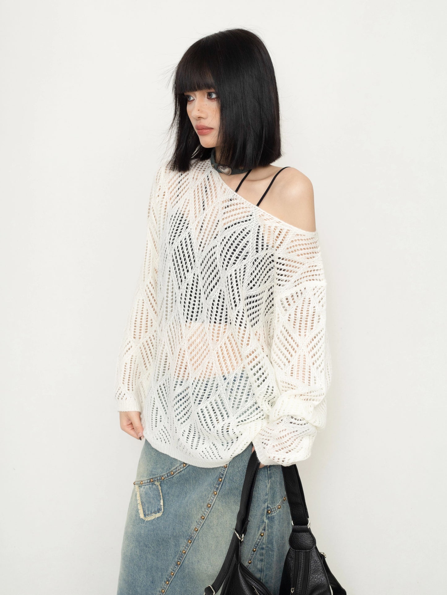 ZEROSTORE Blouse Mesh Top Hot Girl Pullover Sweater