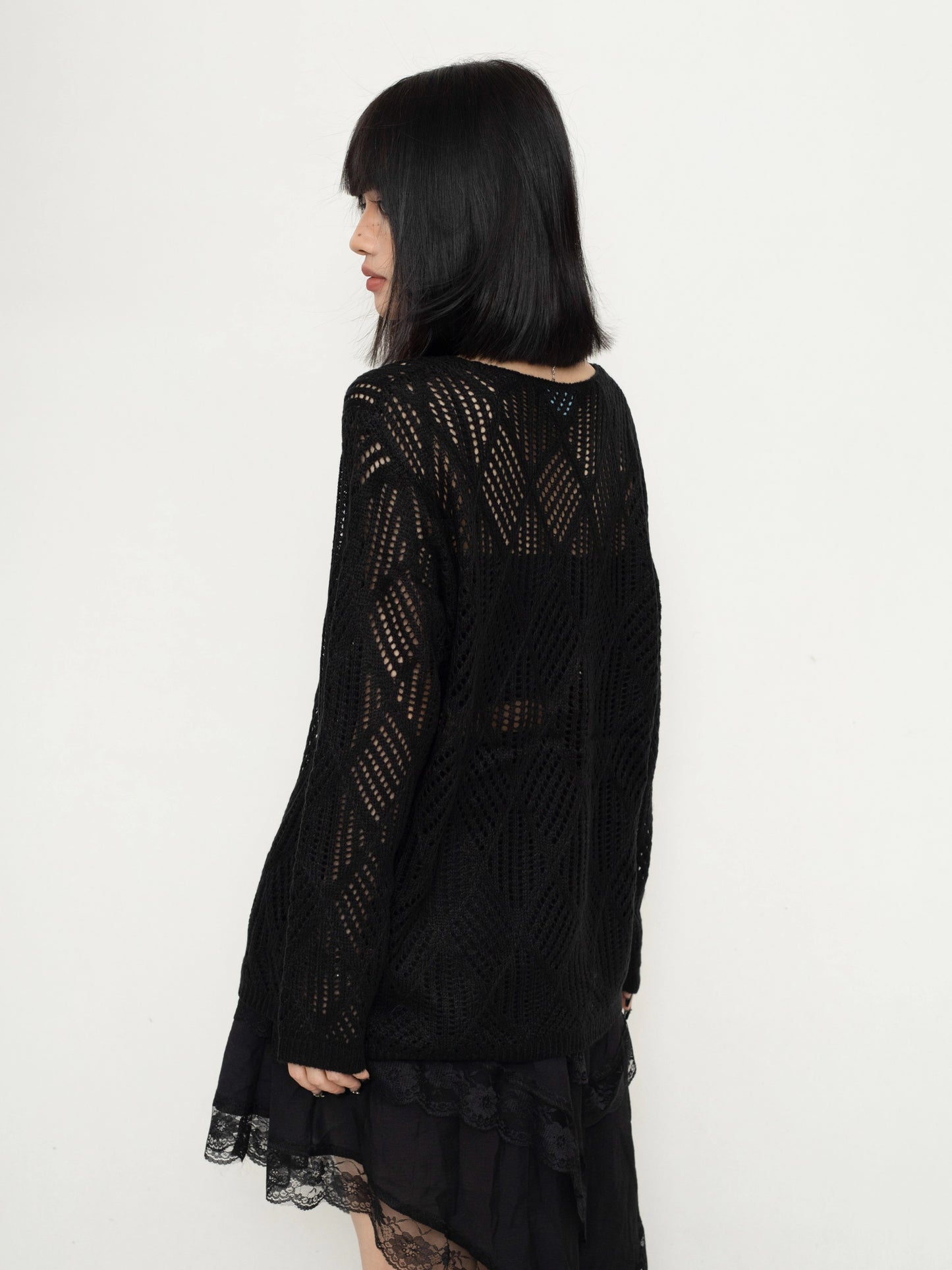 ZEROSTORE Blouse Mesh Top Hot Girl Pullover Sweater