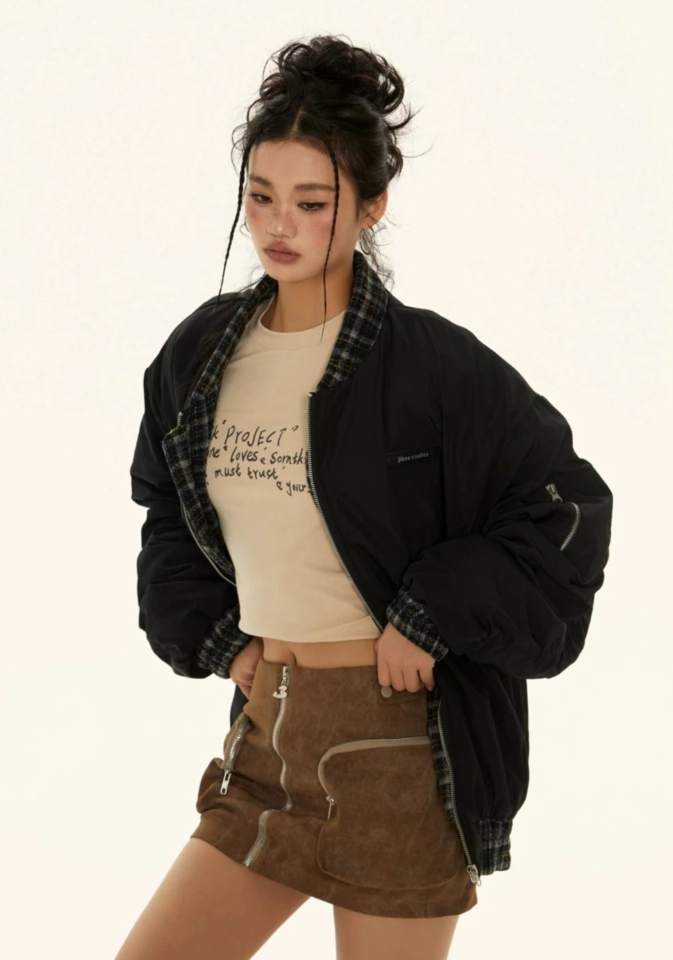 EZEK&STUDIO Classic Style Zip Warmer Jacket
