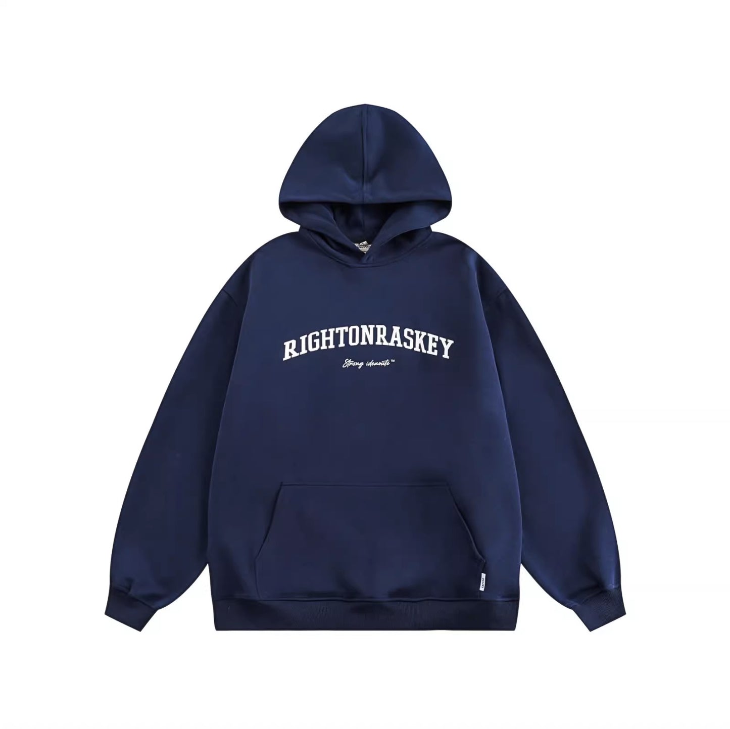 EZEK&STUDIO Navy Print Loose Hoodie