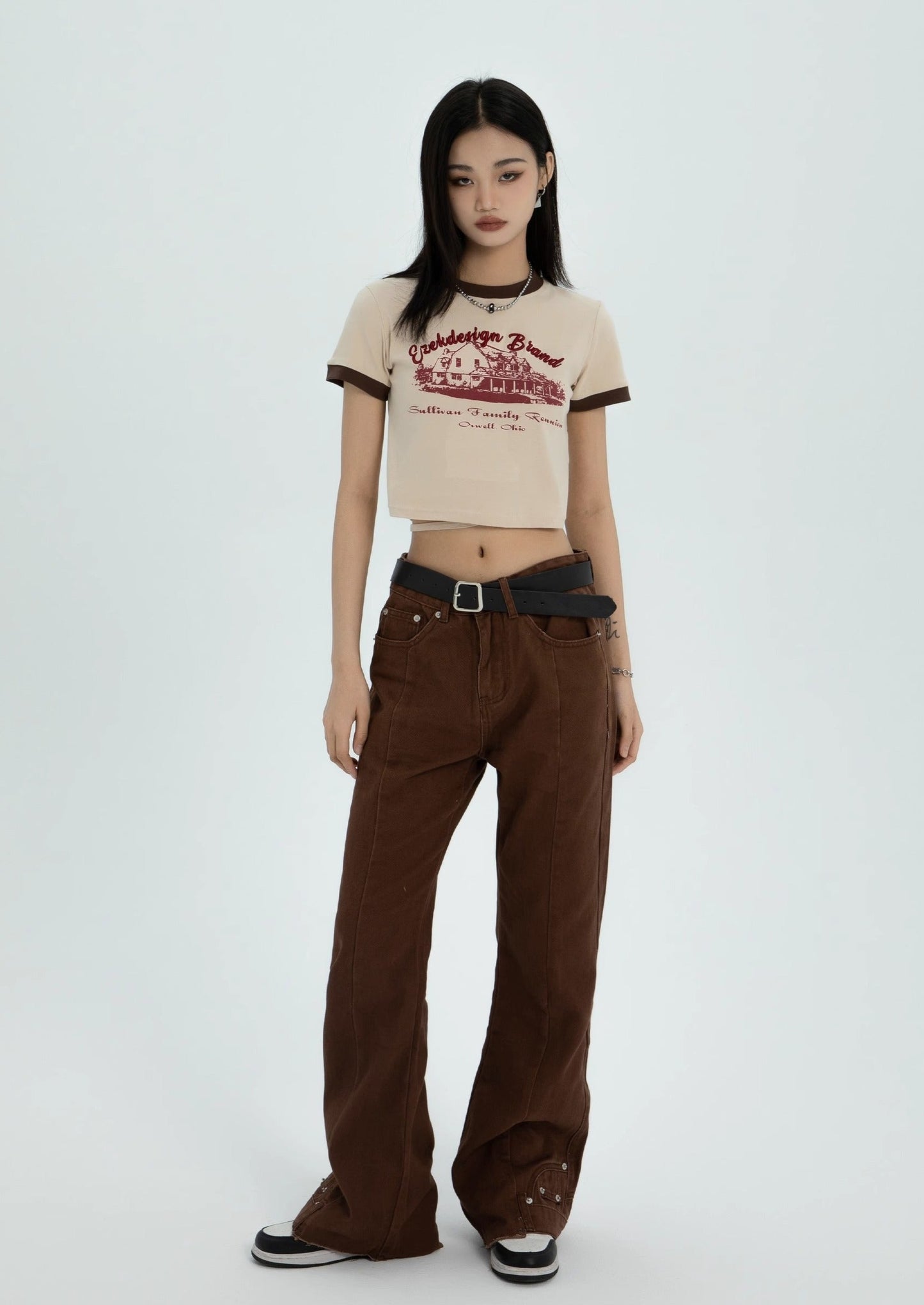 EZEK&STUDIO Paragraph Ringer T-shirt