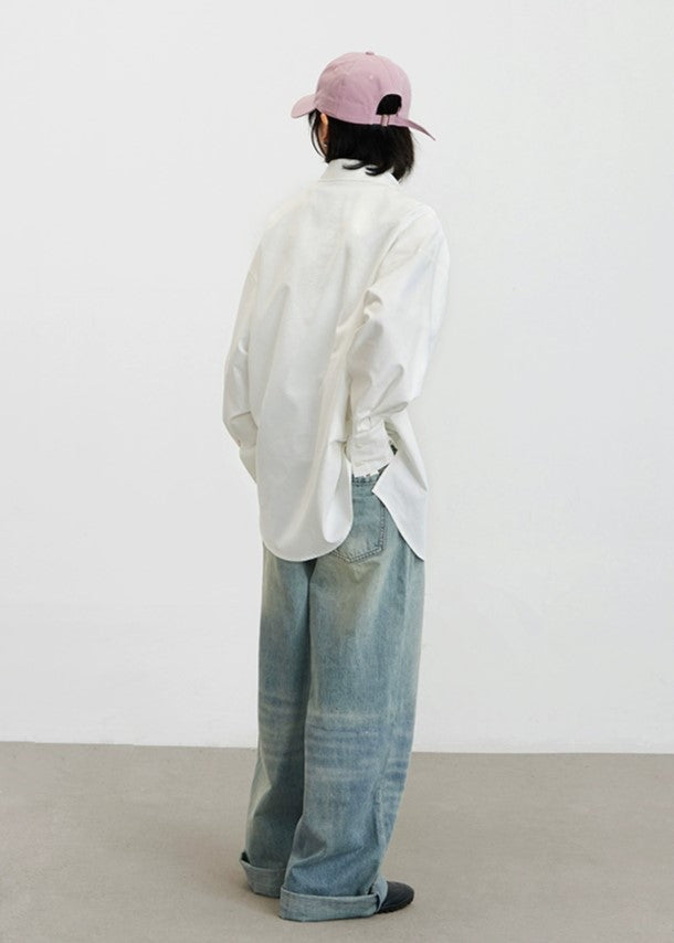 CRYING CENTER Long Loose Pocket Shirt