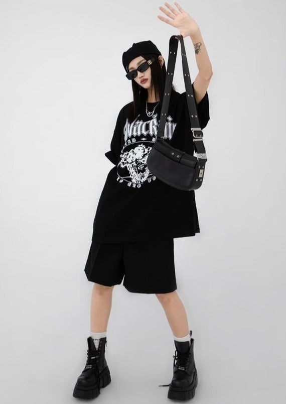 EZEK&STUDIO Oversize Design Short Sleeve T-shirt
