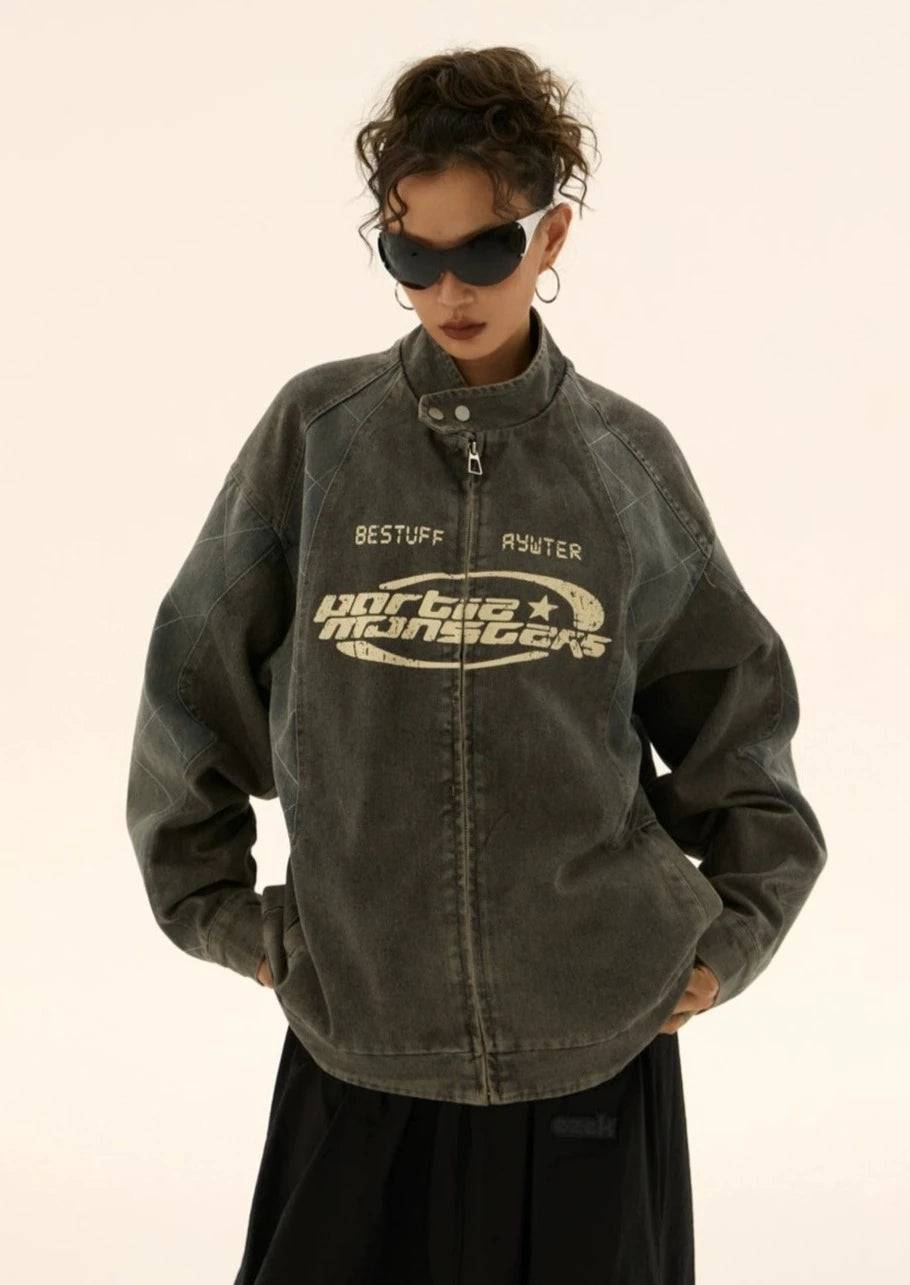 EZEK&STUDIO Vintage Color Zip Jacket