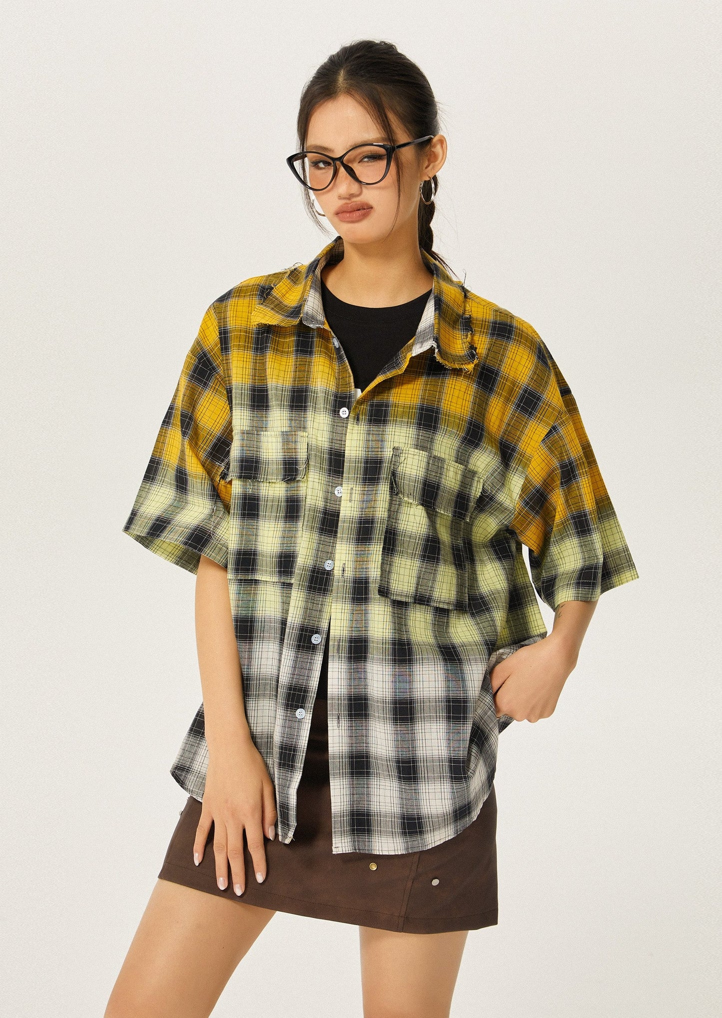 EZEK&STUDIO Retro Plaid shirt