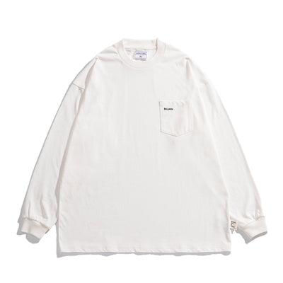 BELLKENIDE Retro Trend Long Sleeve Pocket T-shirt