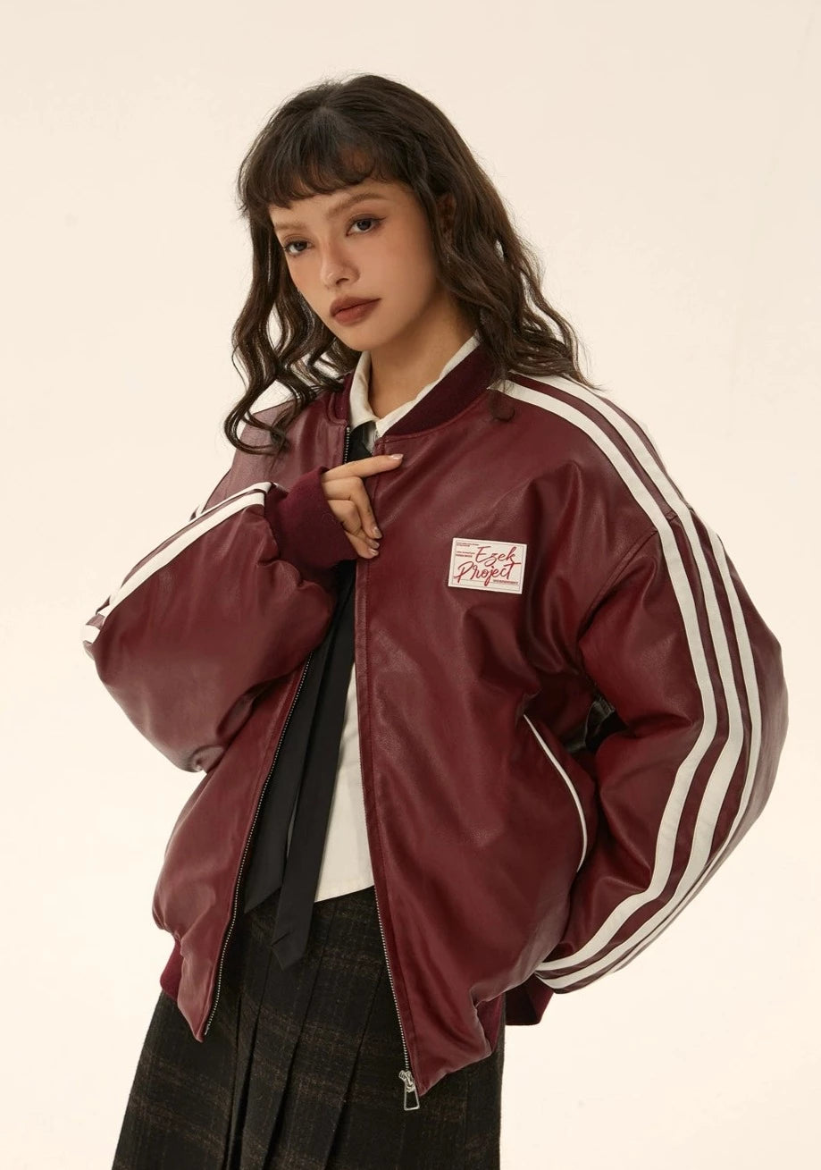 EZEK&STUDIO Classic Leather Cotton Jacket