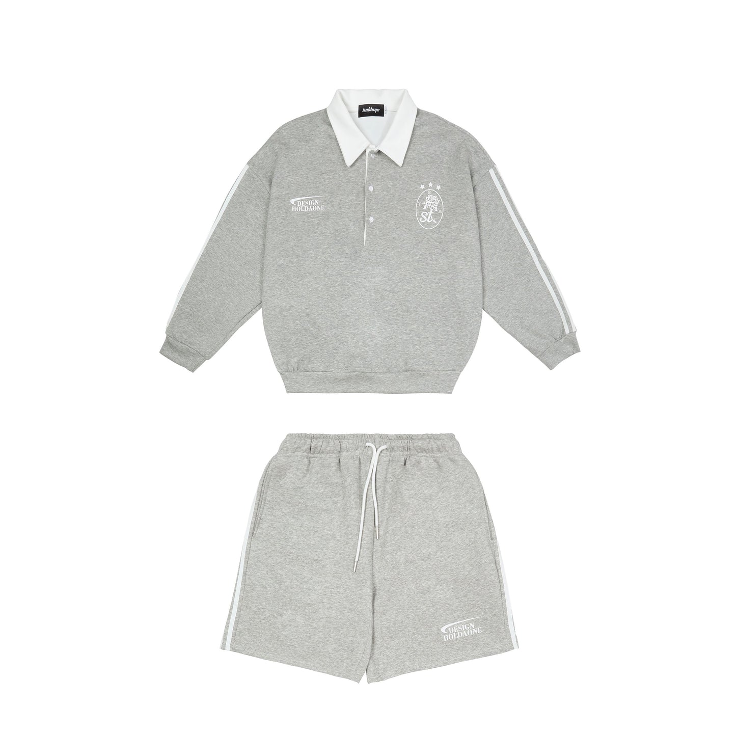 EZEK&STUDIO Half-button Collar SweatHalfPants