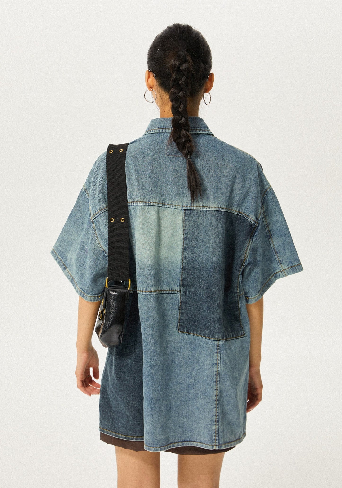 EZEK&STUDIO American Retro Denim Summer shirt