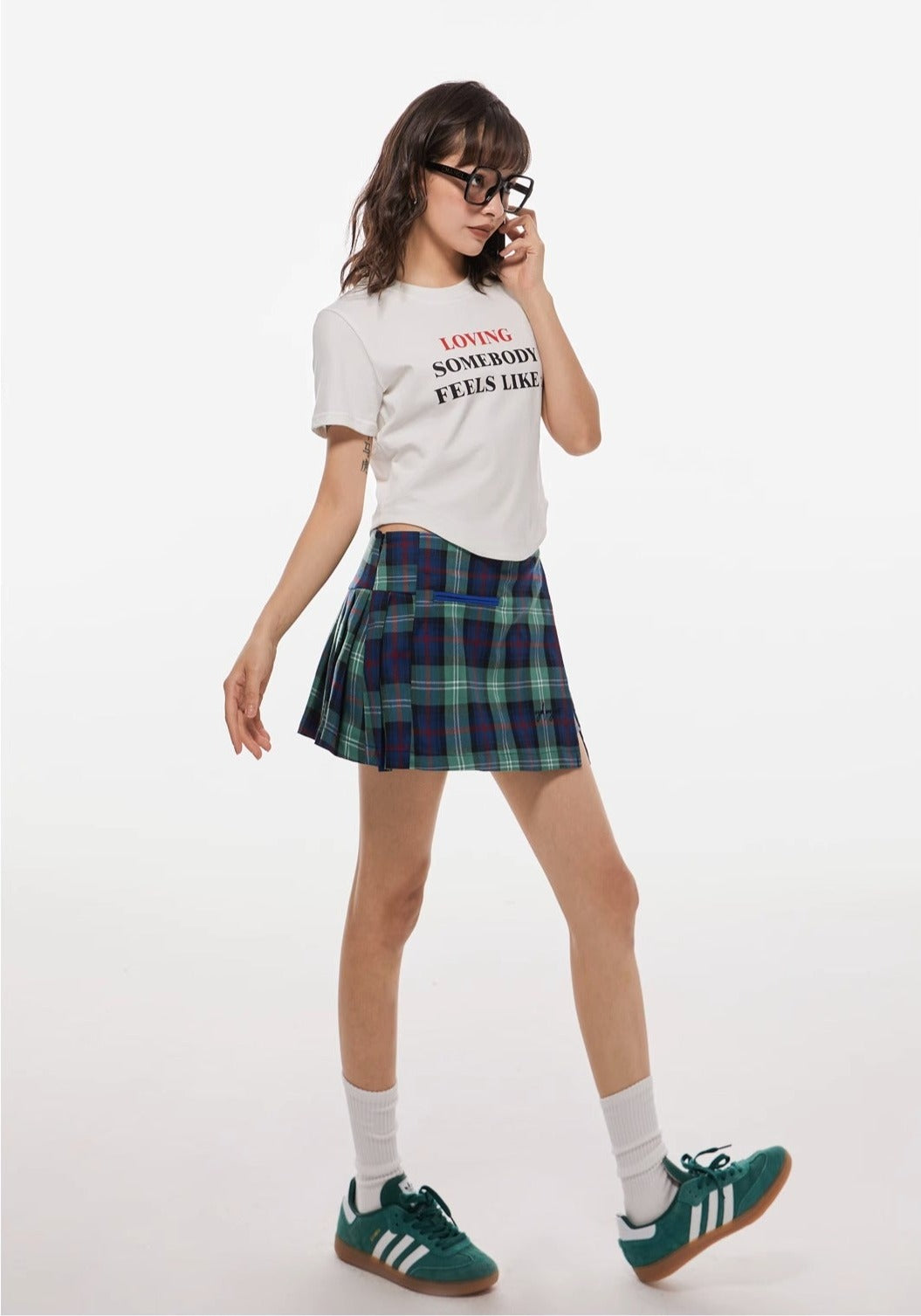 EZEK&STUDIO Letter Print Paragraph T-shirt