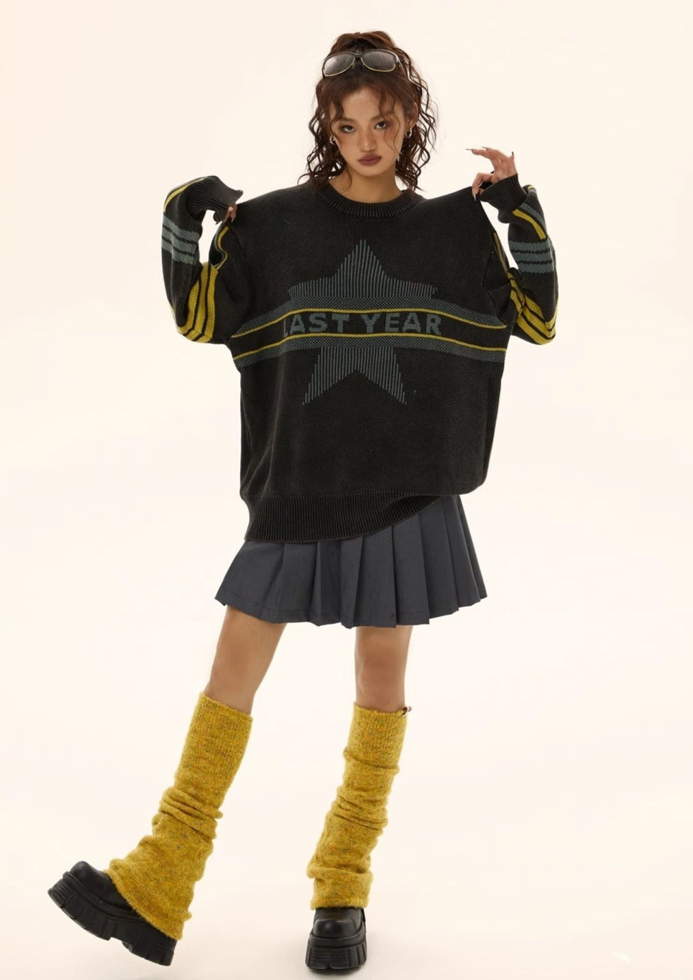 EZEK&STUDIO Pullover Knit Star Sweater