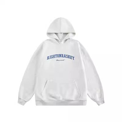 EZEK&STUDIO Navy Print Loose Hoodie