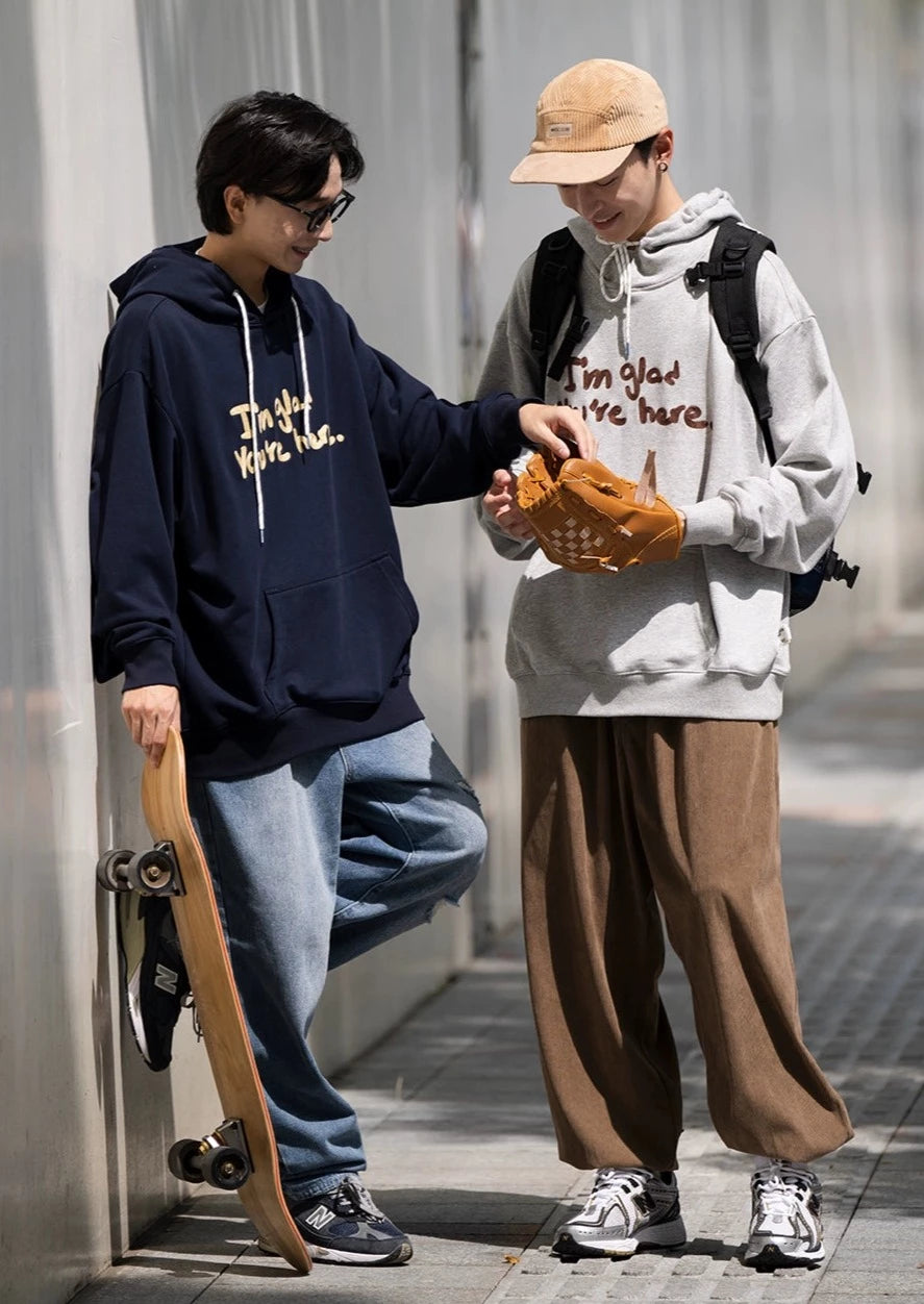 BELLKENIDE Retro Letter Pullover Hoodie