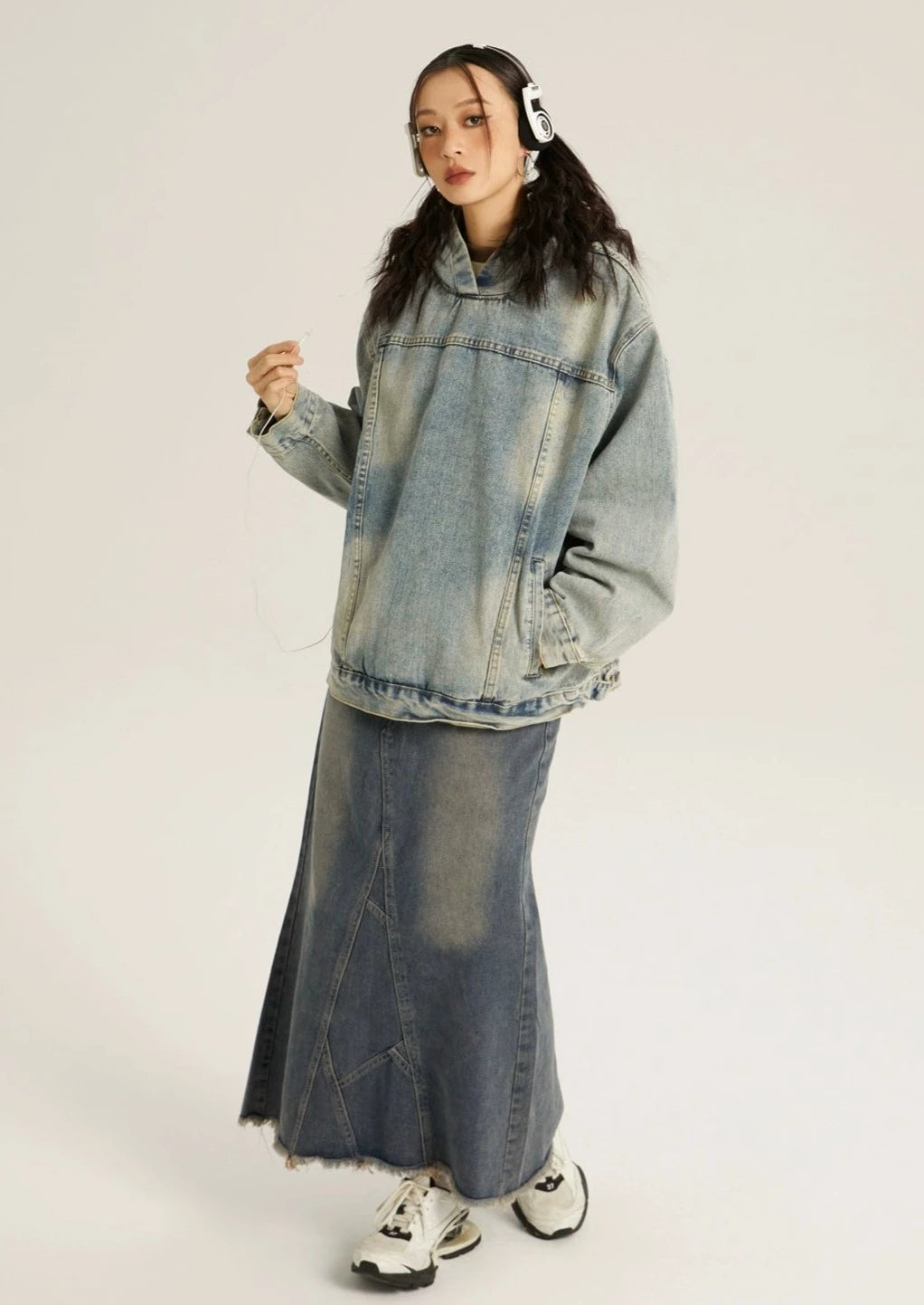 EZEK&STUDIO Denim Worker Hoodie