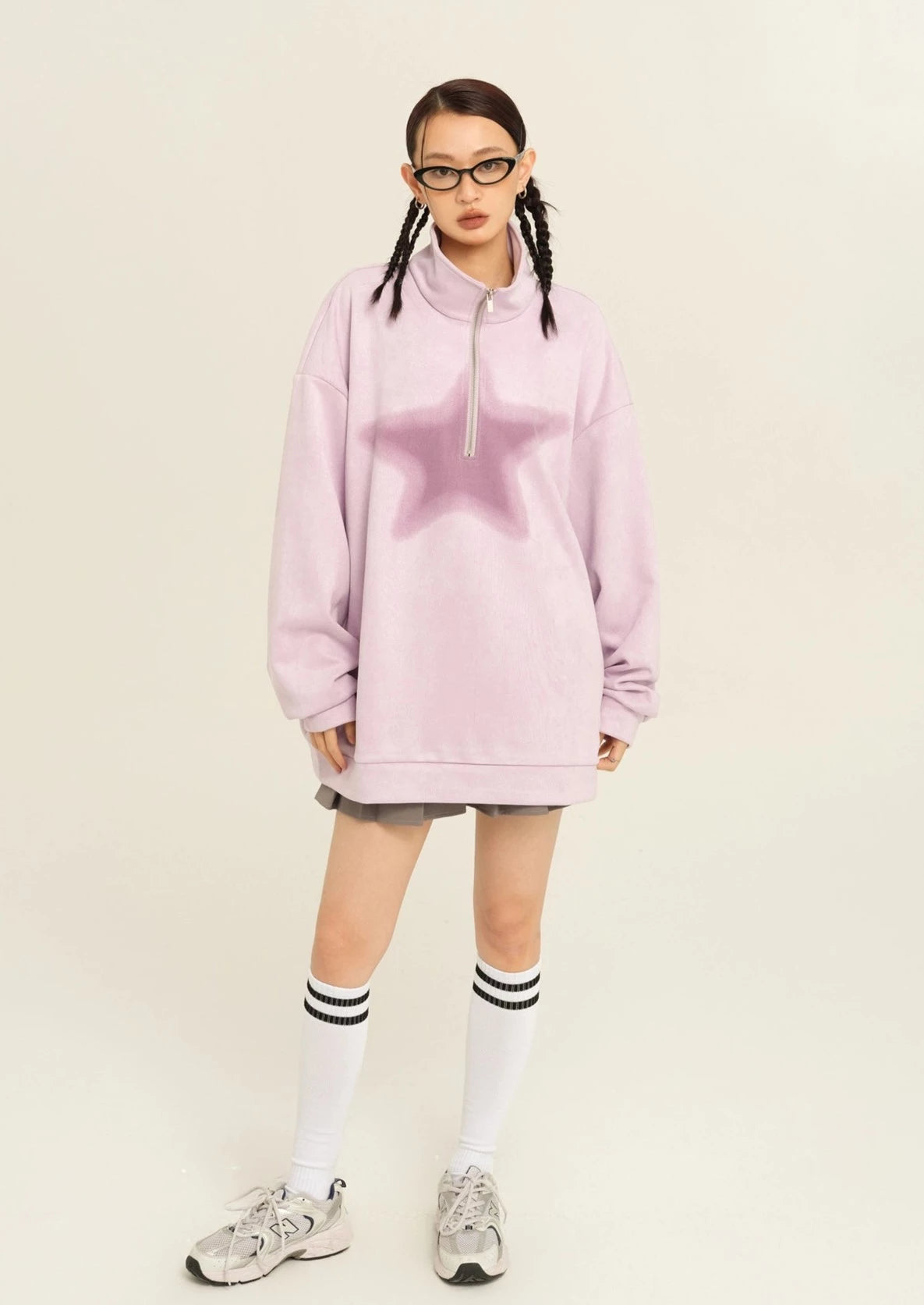 EZEK&STUDIO Retro Star Half Zip