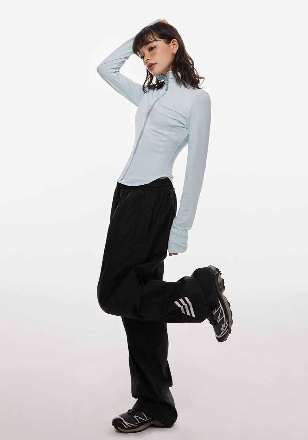 EZEK&STUDIO Three Lines Loose Sports Pants