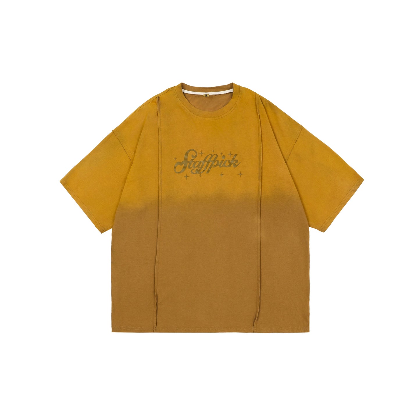 EZEK&STUDIO American Retro Loose Yellow T-shirt