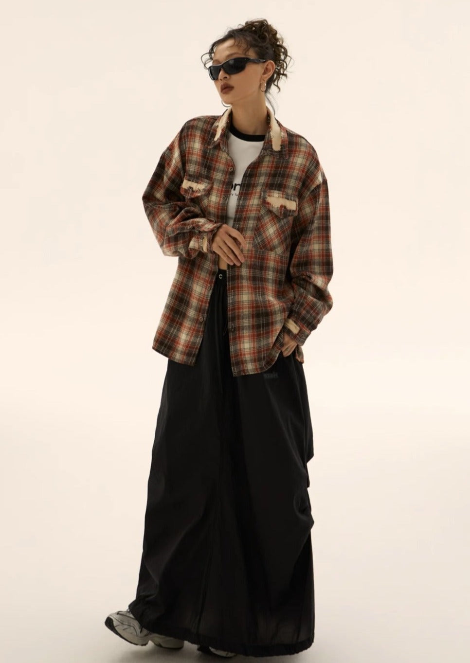EZEK&STUDIO Checked Design Long-Sleeved Shirt