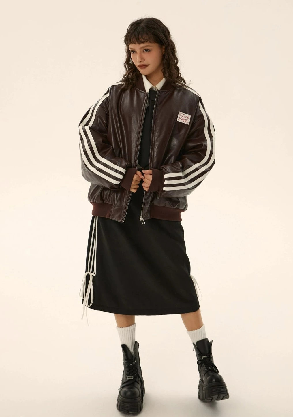EZEK&STUDIO Classic Leather Cotton Jacket