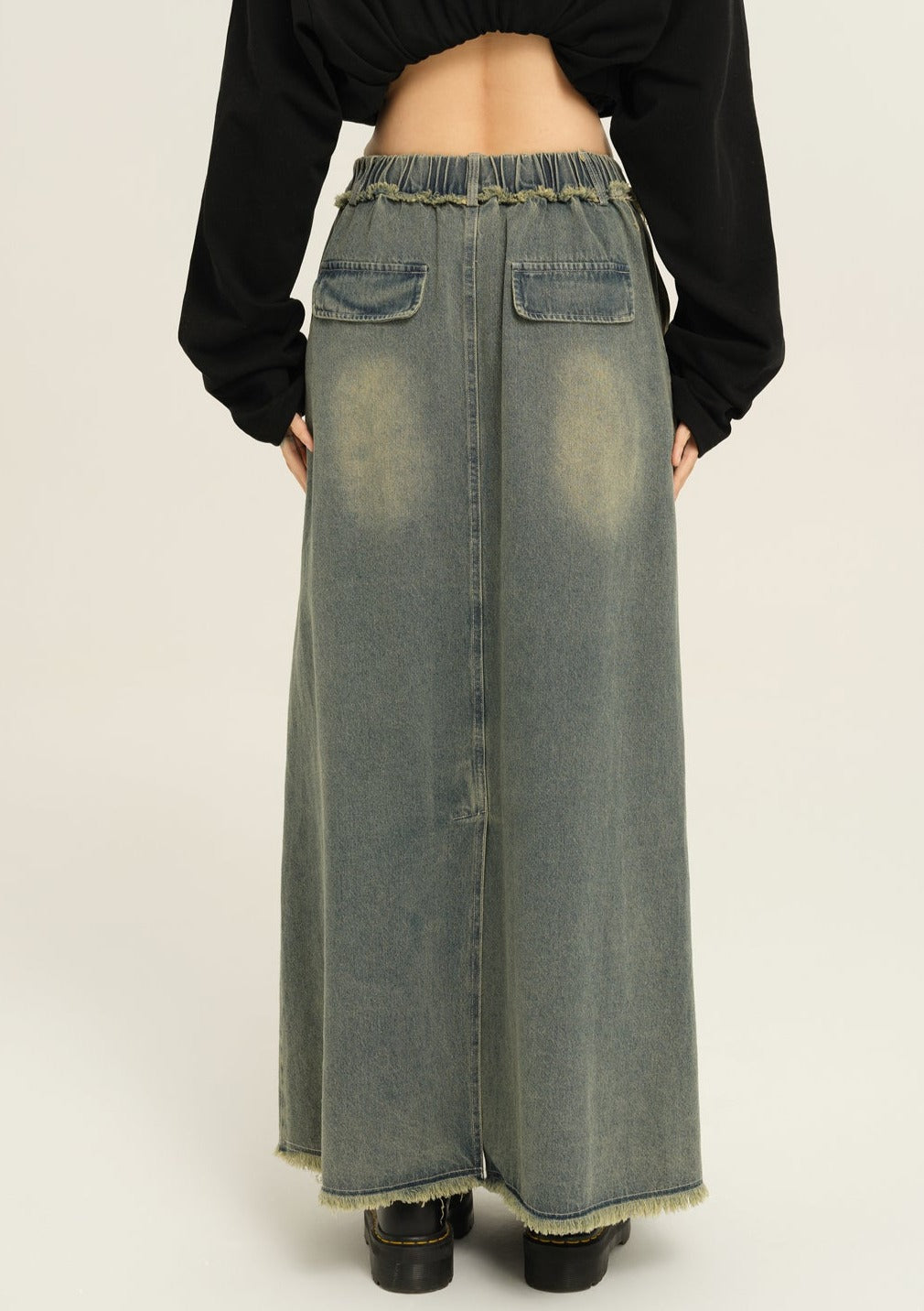 EZEK&STUDIO Midlength Denim Skirt
