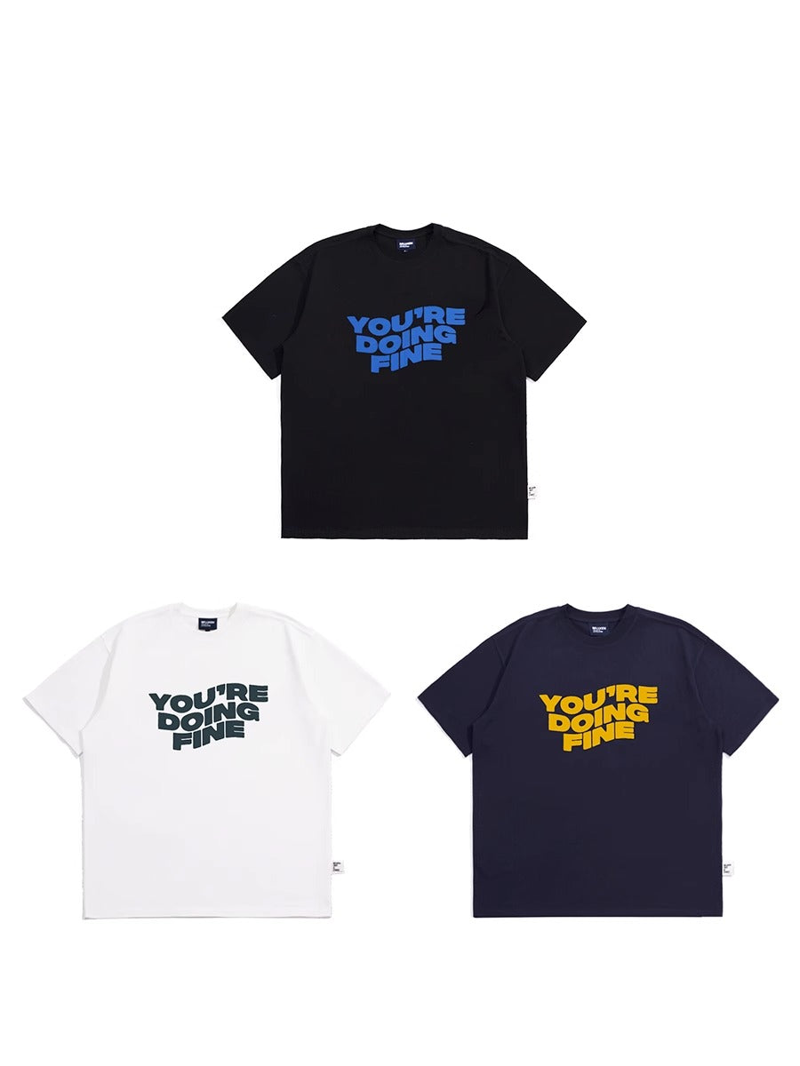 BELLKENIDE Simple Letter Print T-shirt