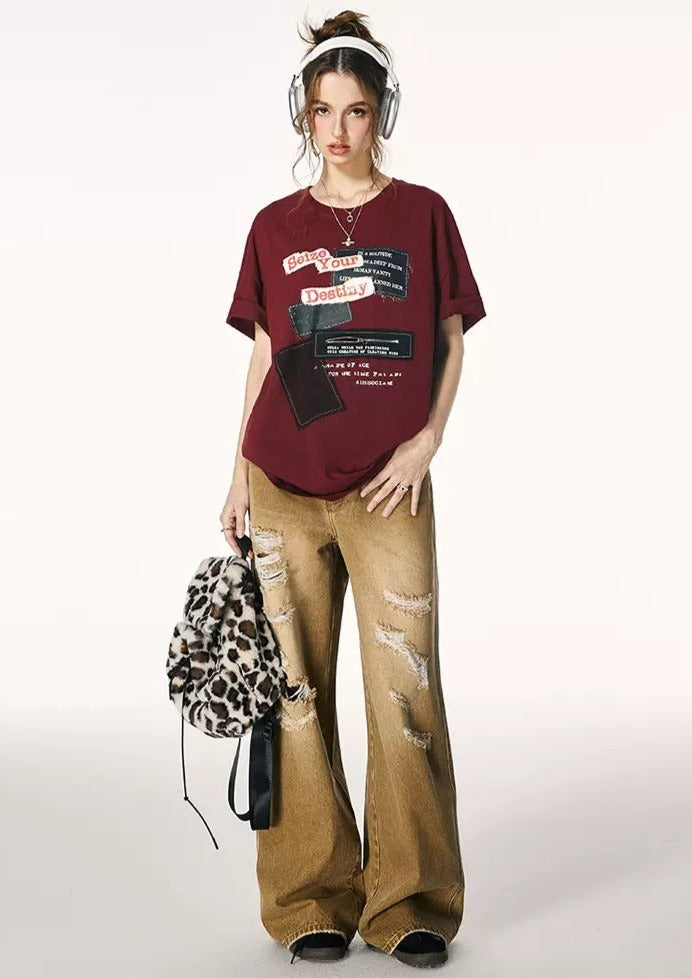 I'M ONE Red American Vintage T-shirt