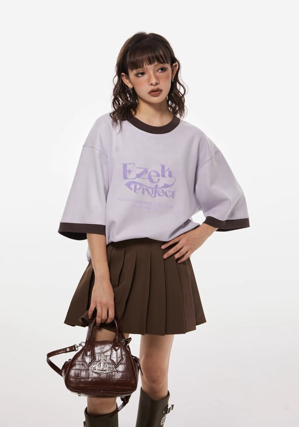 EZEK&STUDIO Summer Pale Purple T-shirt