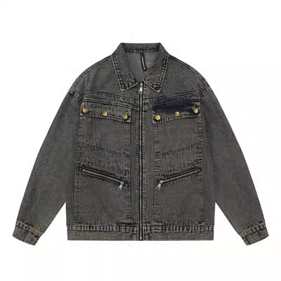 EZEK&STUDIO Washed black Denim Jacket