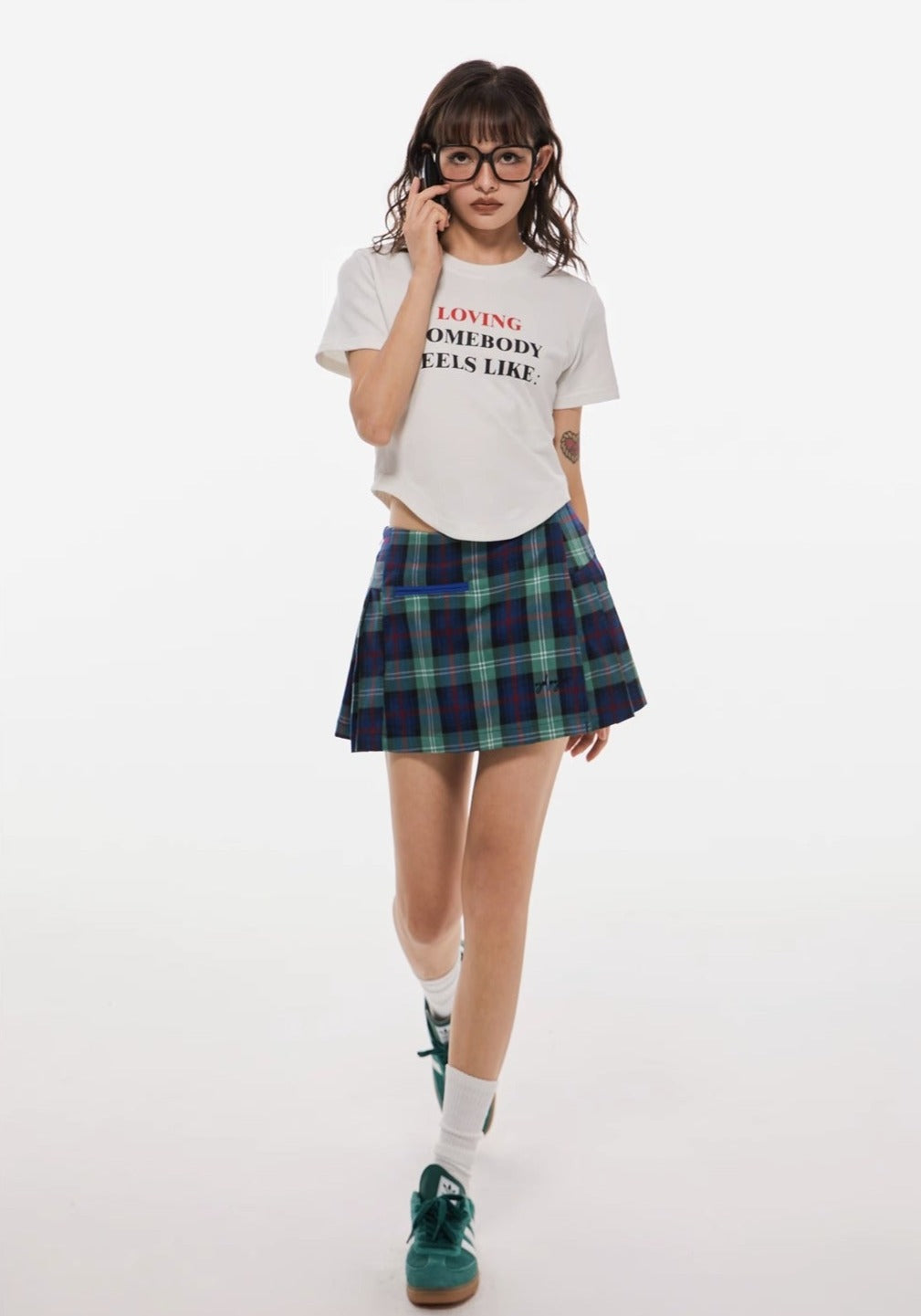 EZEK&STUDIO Letter Print Paragraph T-shirt