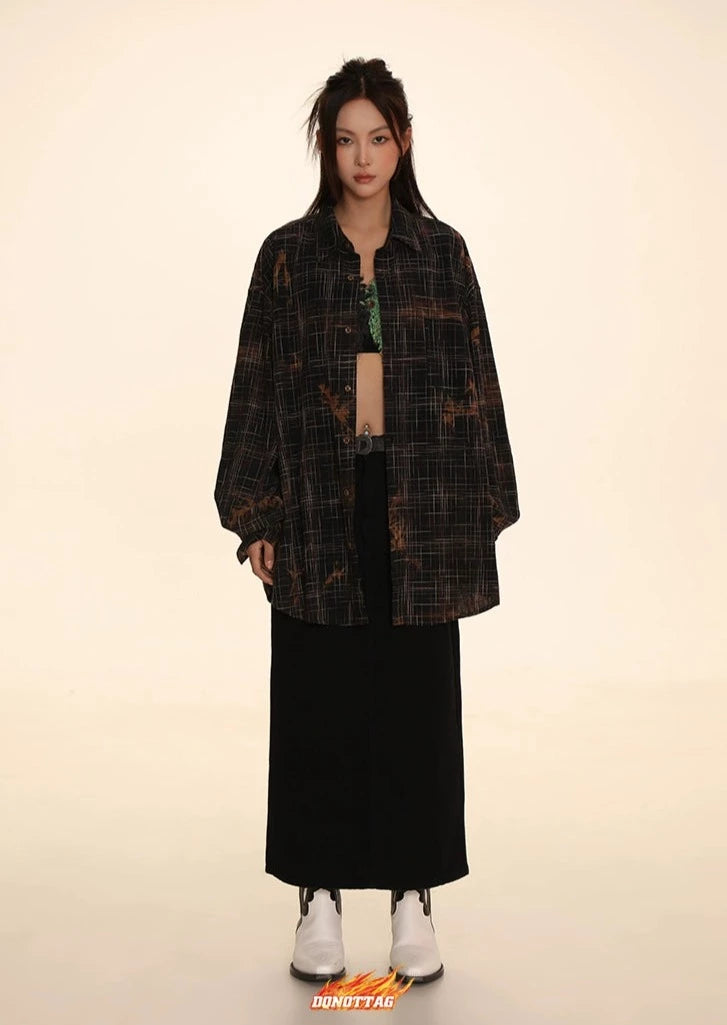 DONOTTAG American retro long-sleeved shirt
