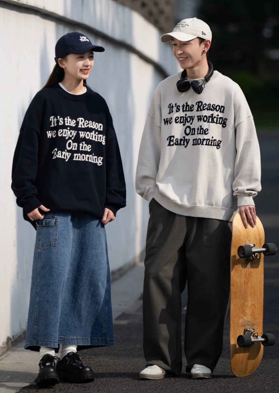 BELLKENIDE Round Neck Letter Platoon Sweatshirt