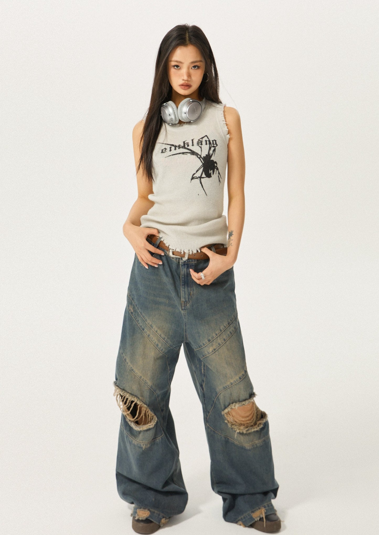 EZEK&STUDIO Retro High waist jeans
